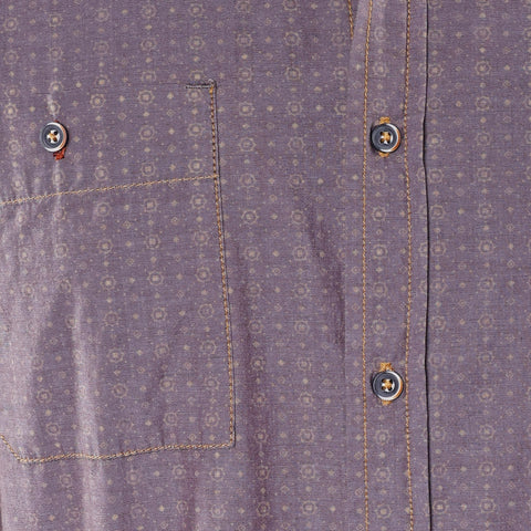 AVERY | 100% Cotton Poplin - Geometric Print - Long Sleeve Shirt