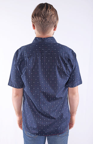 FELIPE | 100% Cotton "Geo Stripe" Short Sleeve Shirt