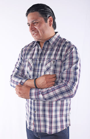 JOHAN | 100% Cotton Yarn-Dye Plaid - Long Sleeve Shirt