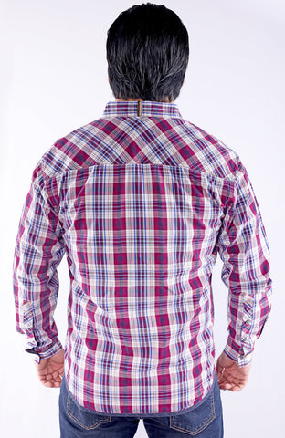 JOHAN | 100% Cotton Yarn-Dye Plaid - Long Sleeve Shirt
