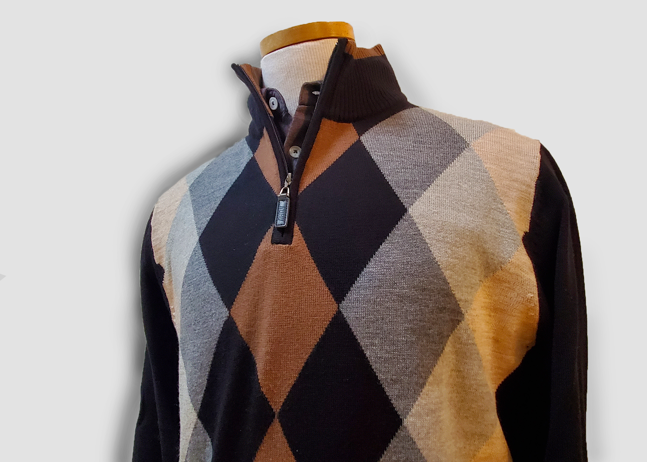 PETER  Marino Wool Argyle Knit Sweater – ROAD Apparel
