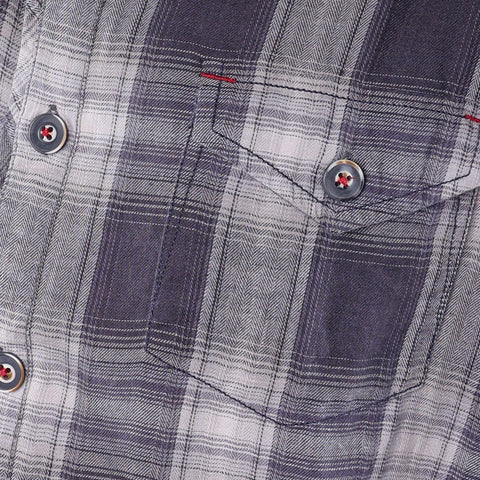 BAYARD | Long Sleeve Herringbone Plaid Shirt