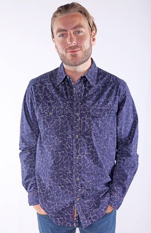 ELIO | 100% Cotton Poplin - Floral Print - Long Sleeve Shirt