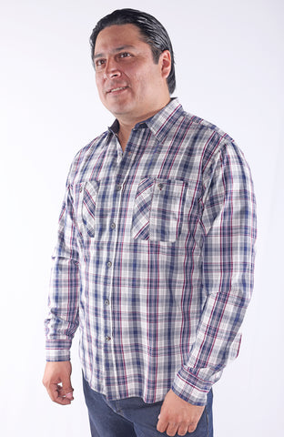 JOHAN | 100% Cotton Yarn-Dye Plaid - Long Sleeve Shirt