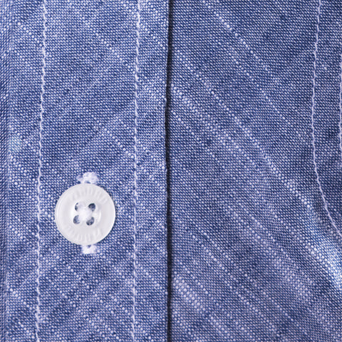 PALMER | 100% Cotton "Slub" Chambray Long Sleeve Shirt