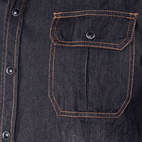 PARKER | 100% cotton black-washed denim shirt